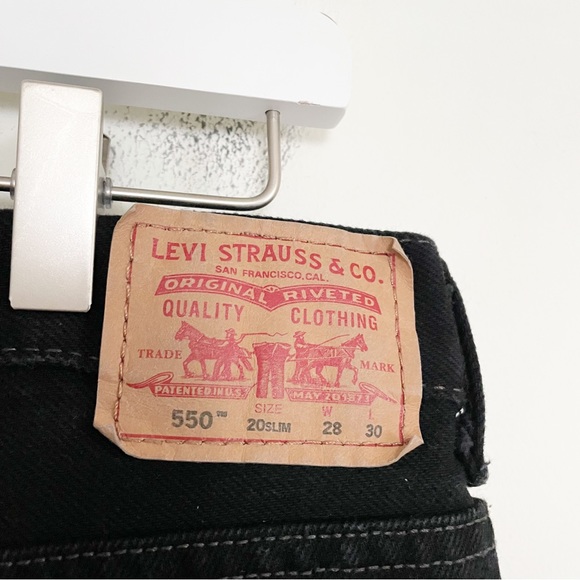 Levi’s 550 Relaxed Fit Jeans Hand Painted Flames Black Goth Punk Unisex Size 28 - Picture 5 of 8